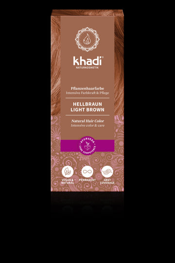 Khadi organická farba na vlasy v prášku svetlohnedá 100 g - 31530