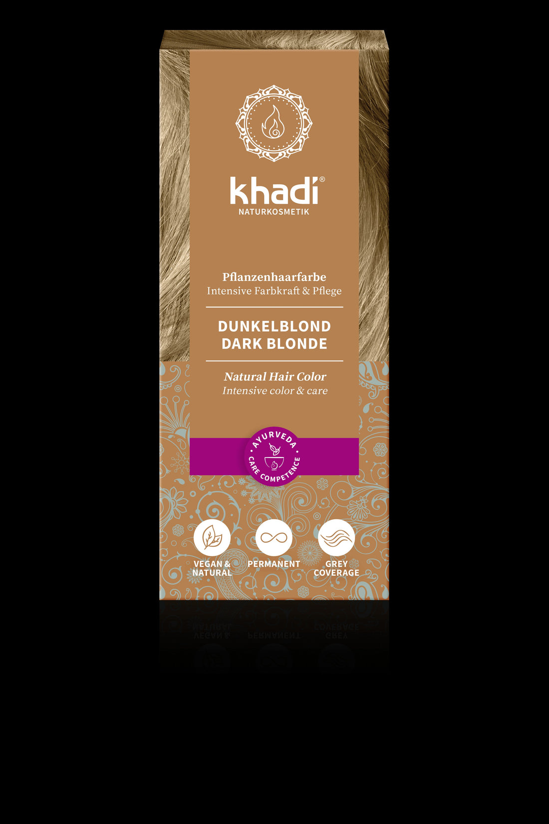 Khadi organická farba na vlasy v prášku tmavá blond 100 g - 58917