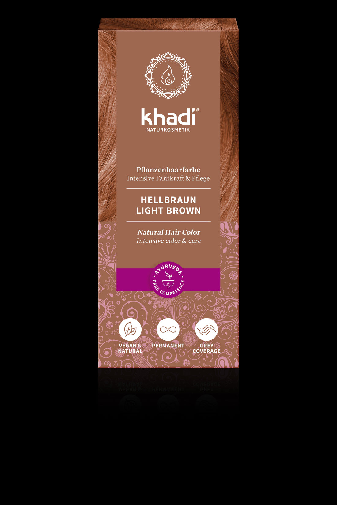 Khadi organická farba na vlasy v prášku svetlohnedá 100 g - 31530