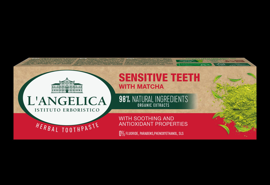 Langelica bylinná zubná pasta na citlivé zuby matcha 75 ml - 90495