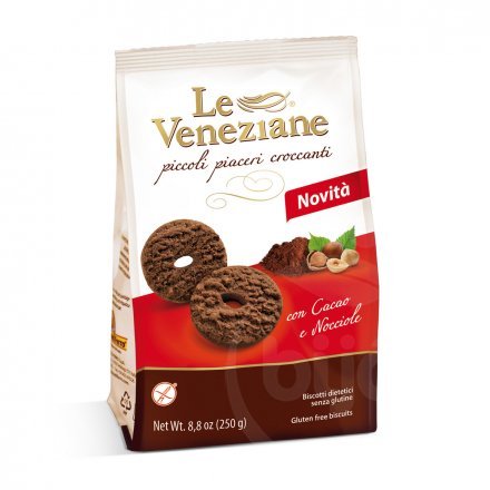 Le Veneziane Sušienky s lieskovými orieškami a kakaom 250 g - 49883