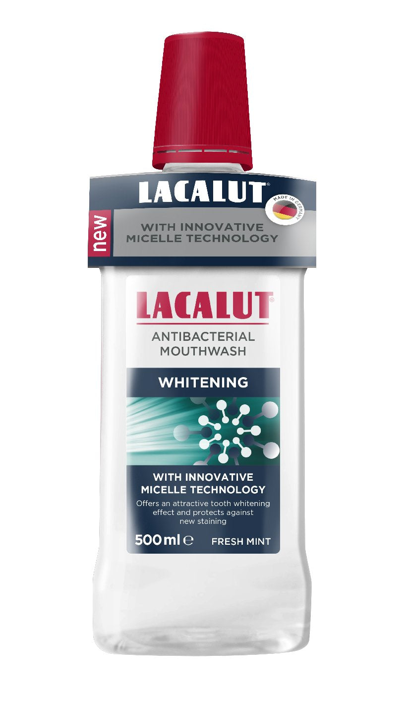 Lacalut antibakteriálna, micelárna ústna voda na bielenie 500 ml - 90812