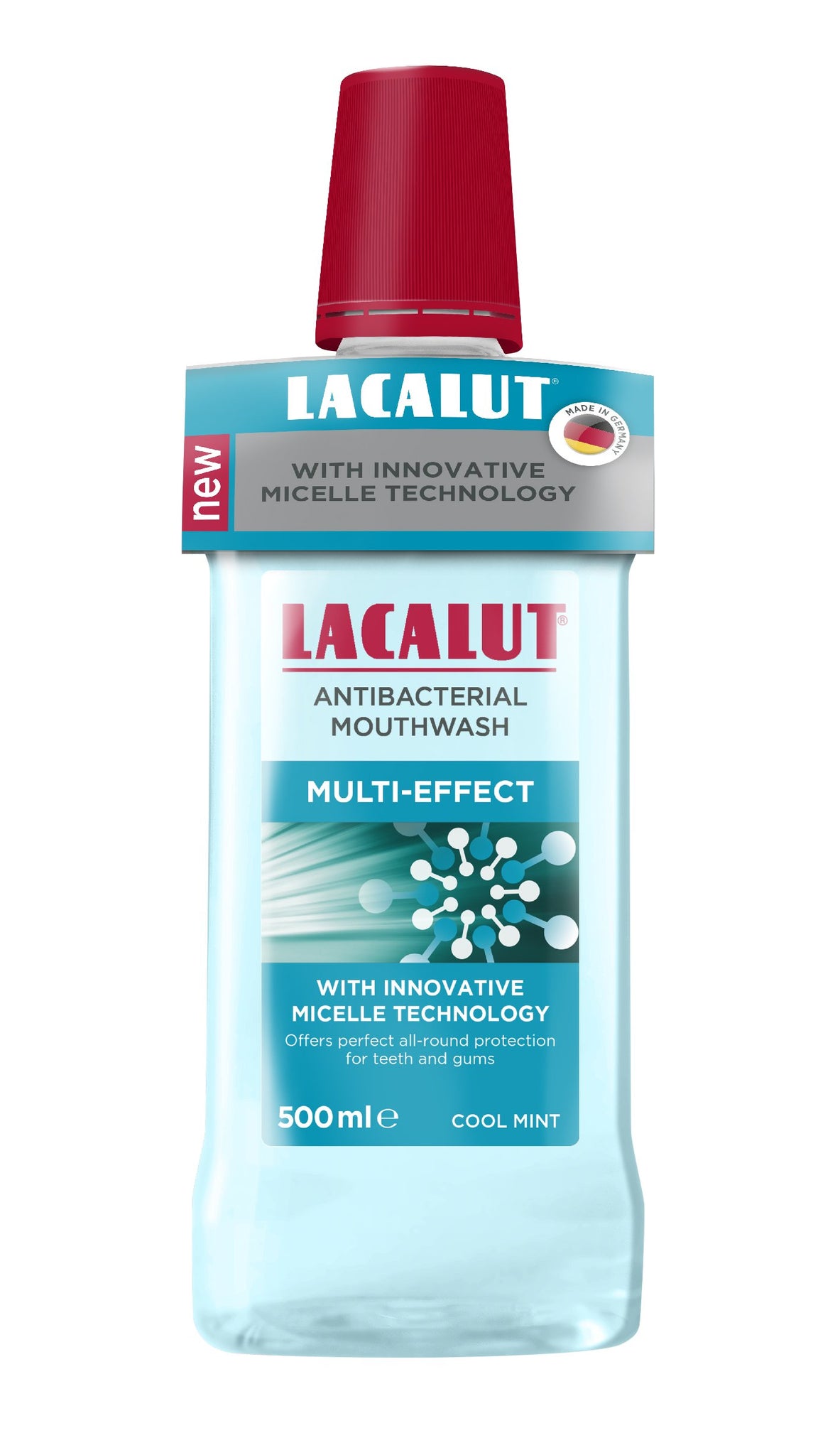 Lacalut multi-effect antibakteriálna micelárna ústna voda 500 ml - 90811