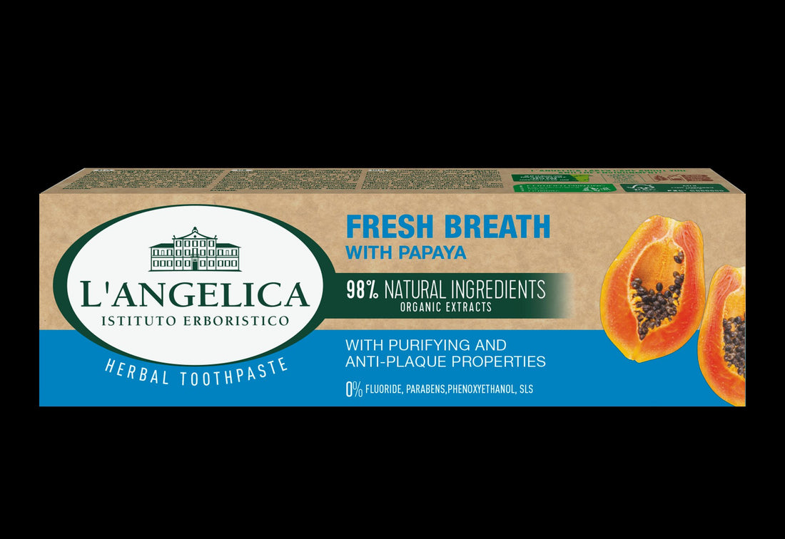 Langelica bylinná zubná pasta svieži dych papája 75 ml - 90491