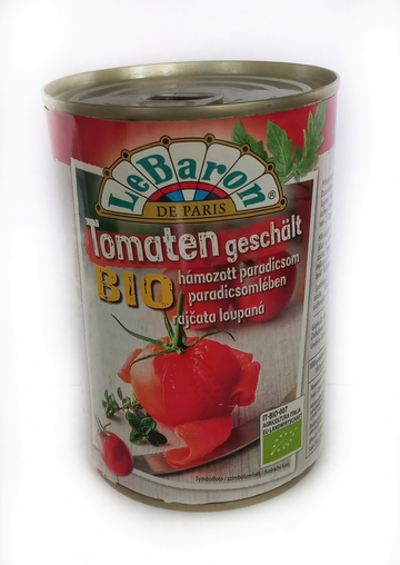 Le baron bio odlupované paradajky v paradajkovom džúse 400 g