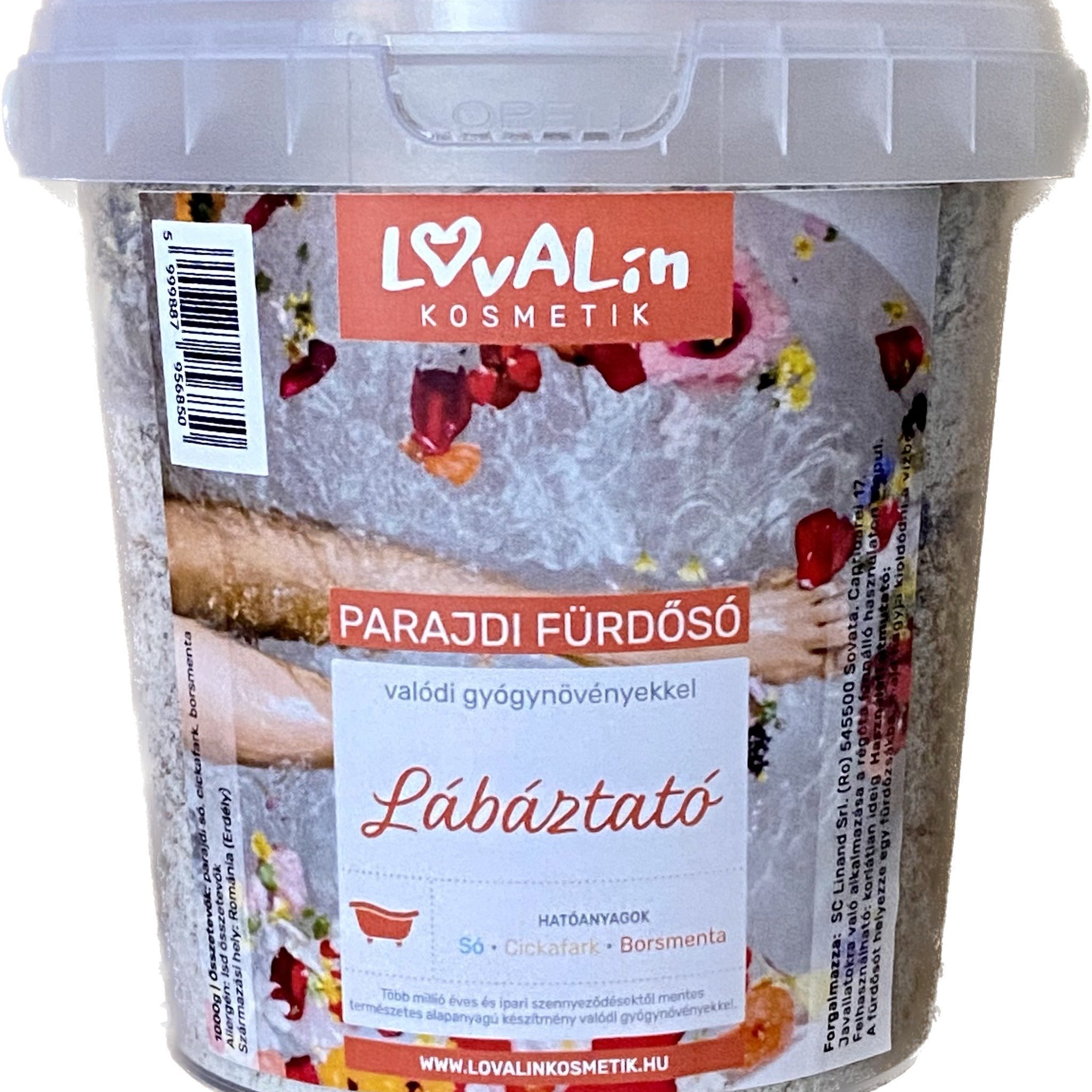 Lovalin Kúpeľová soľ  parajdi s  liečivými  bylinkami na nohy 1000 g - 92995