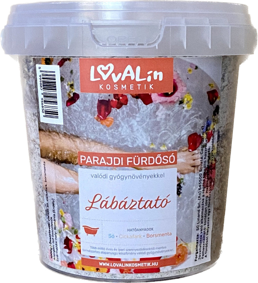 Lovalin Kúpeľová soľ  parajdi s  liečivými  bylinkami na nohy 1000 g - 92995