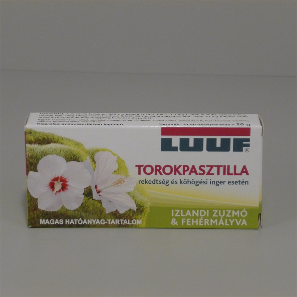 Luuf pastilky na hrdlo s islandským lišajníkom 20 kusov - 15724