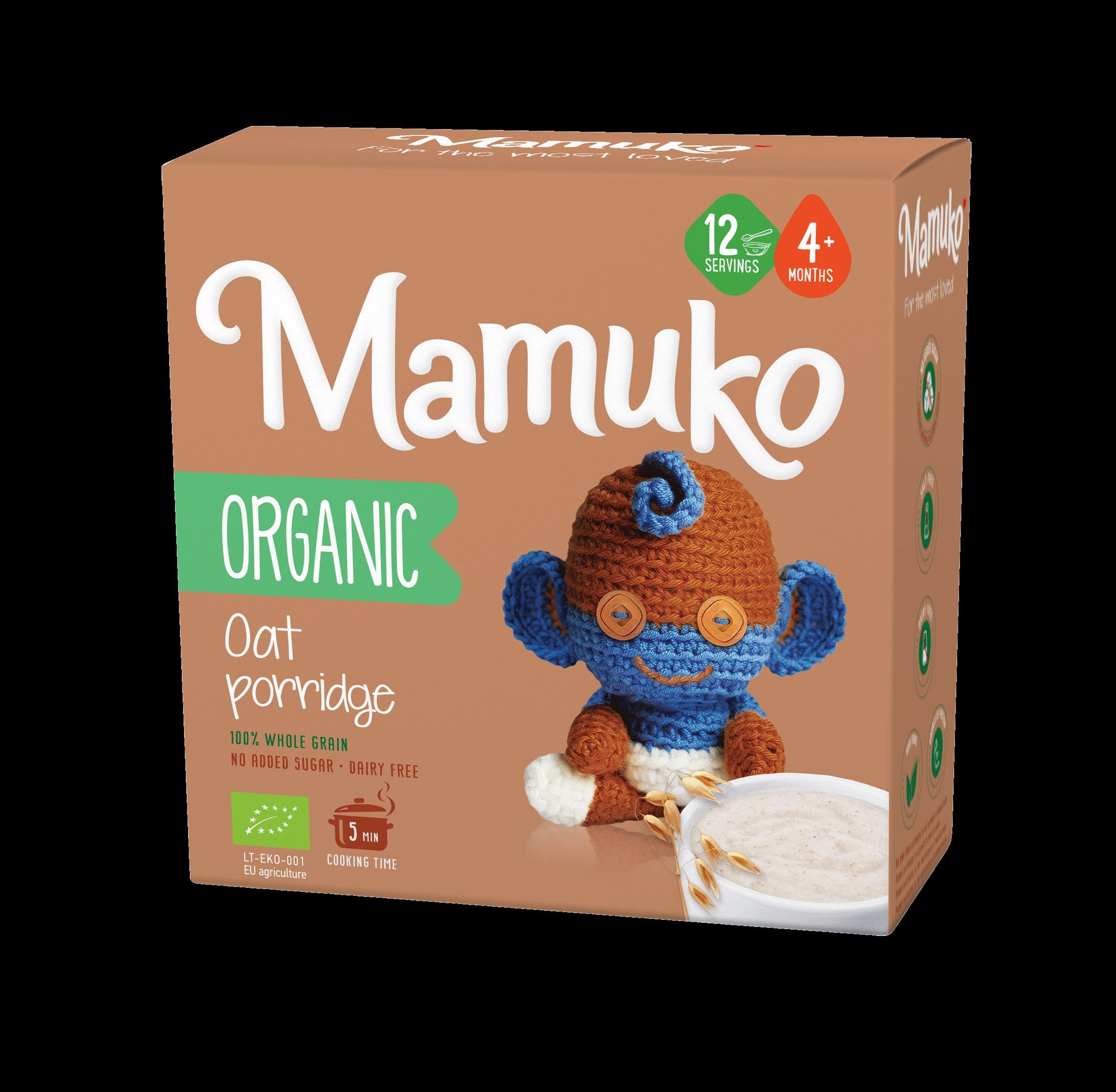 Mamuko organická ovsená kaša od 4 mesiacov 200 g - 93622