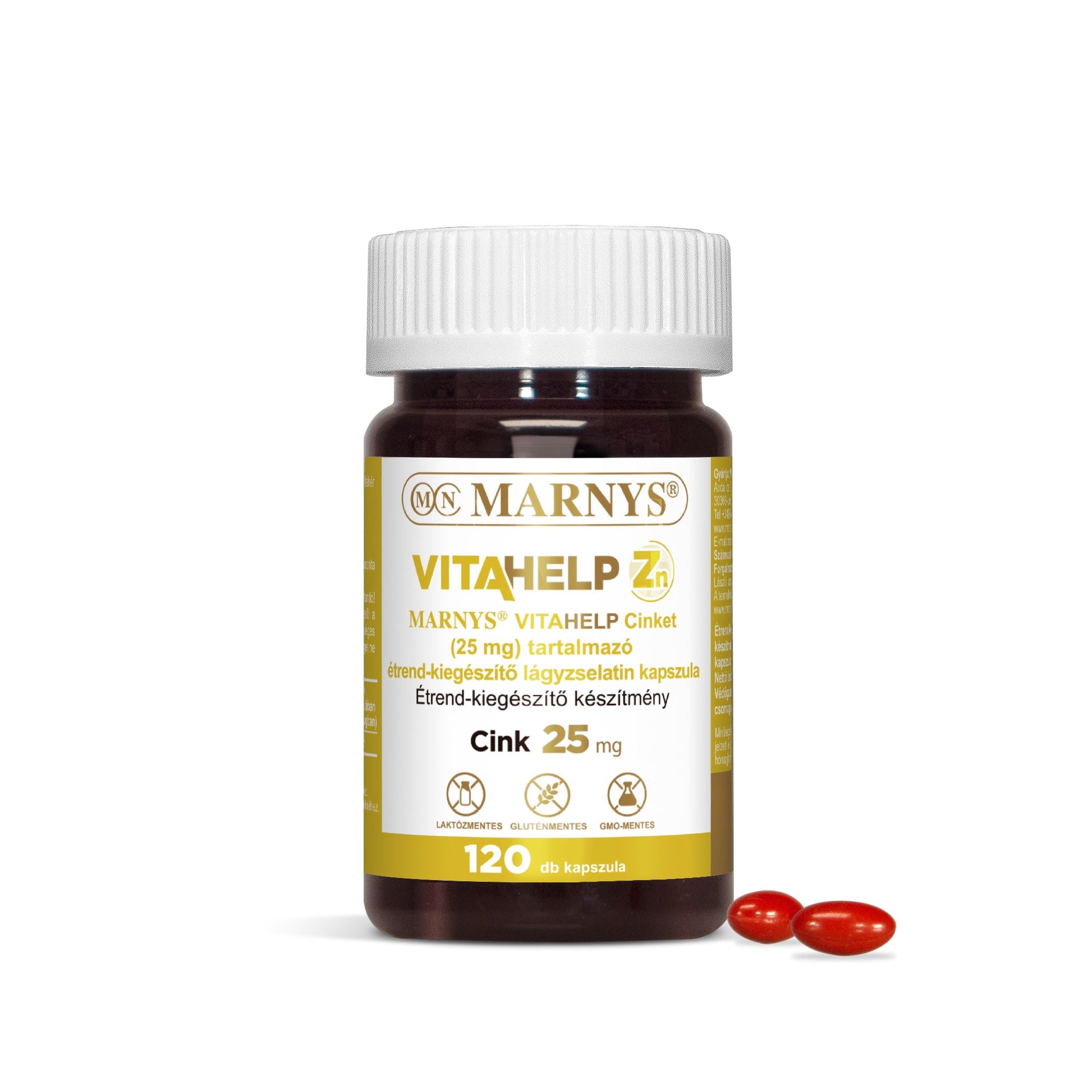 Marnys Zinok 25 mg mäkké želatínové mini kapsuly 120 kapsúl - 96027