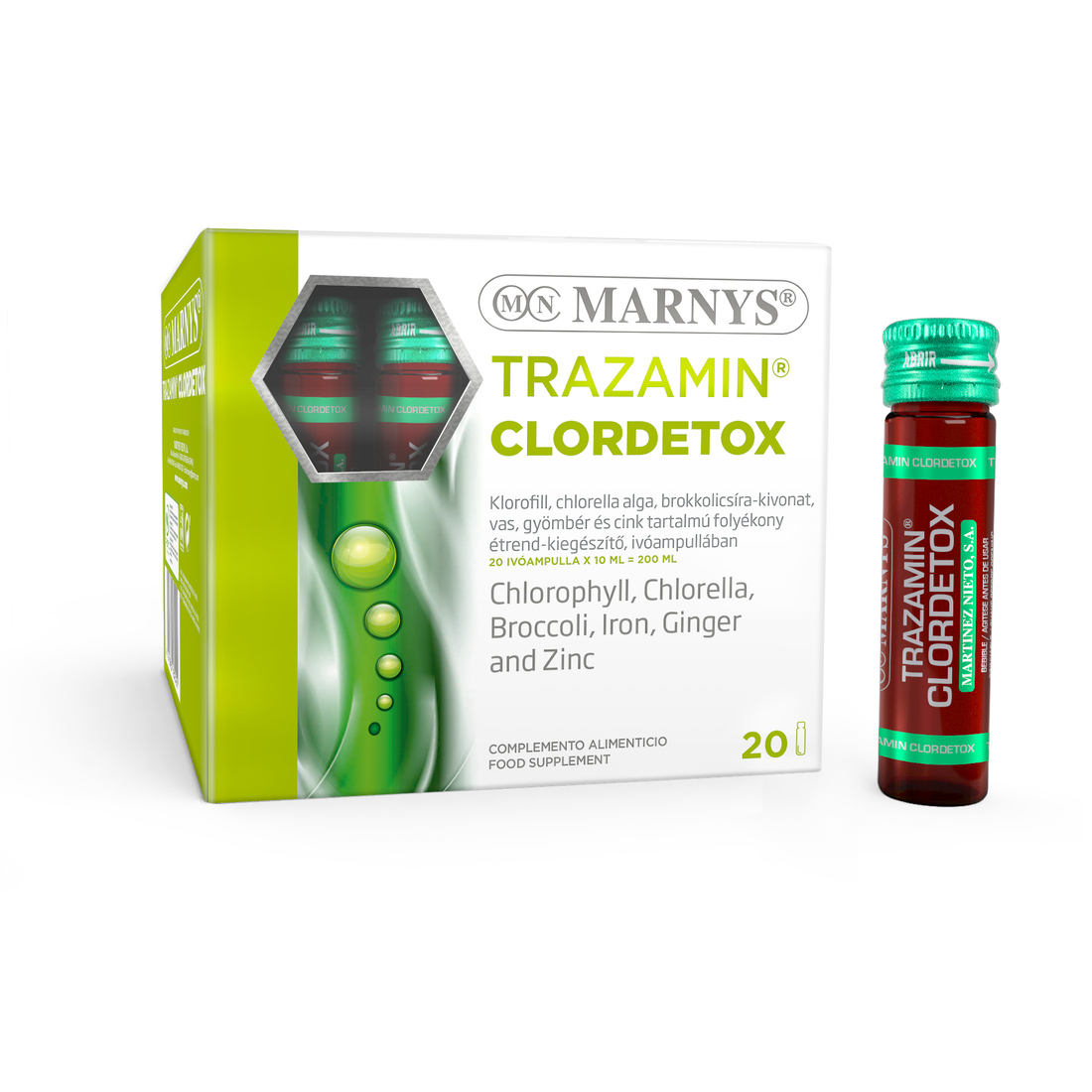 Marnys trazamin clordetox ampulka na pitie 20x10ml 20 ks - 96026