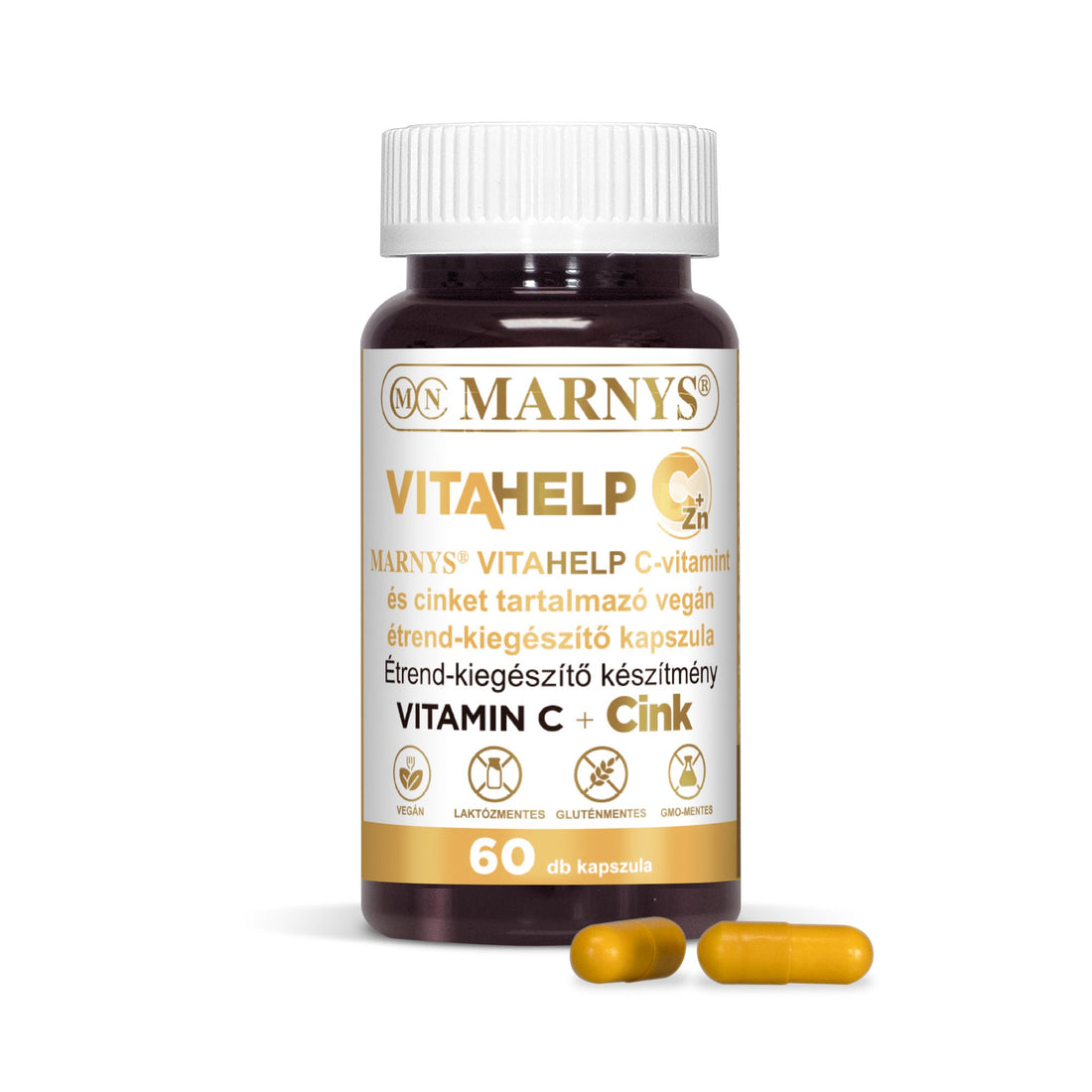 Marnys Vitahelp Vitamín C a zinok Vegánske kapsuly 60 kapsúl - 97687