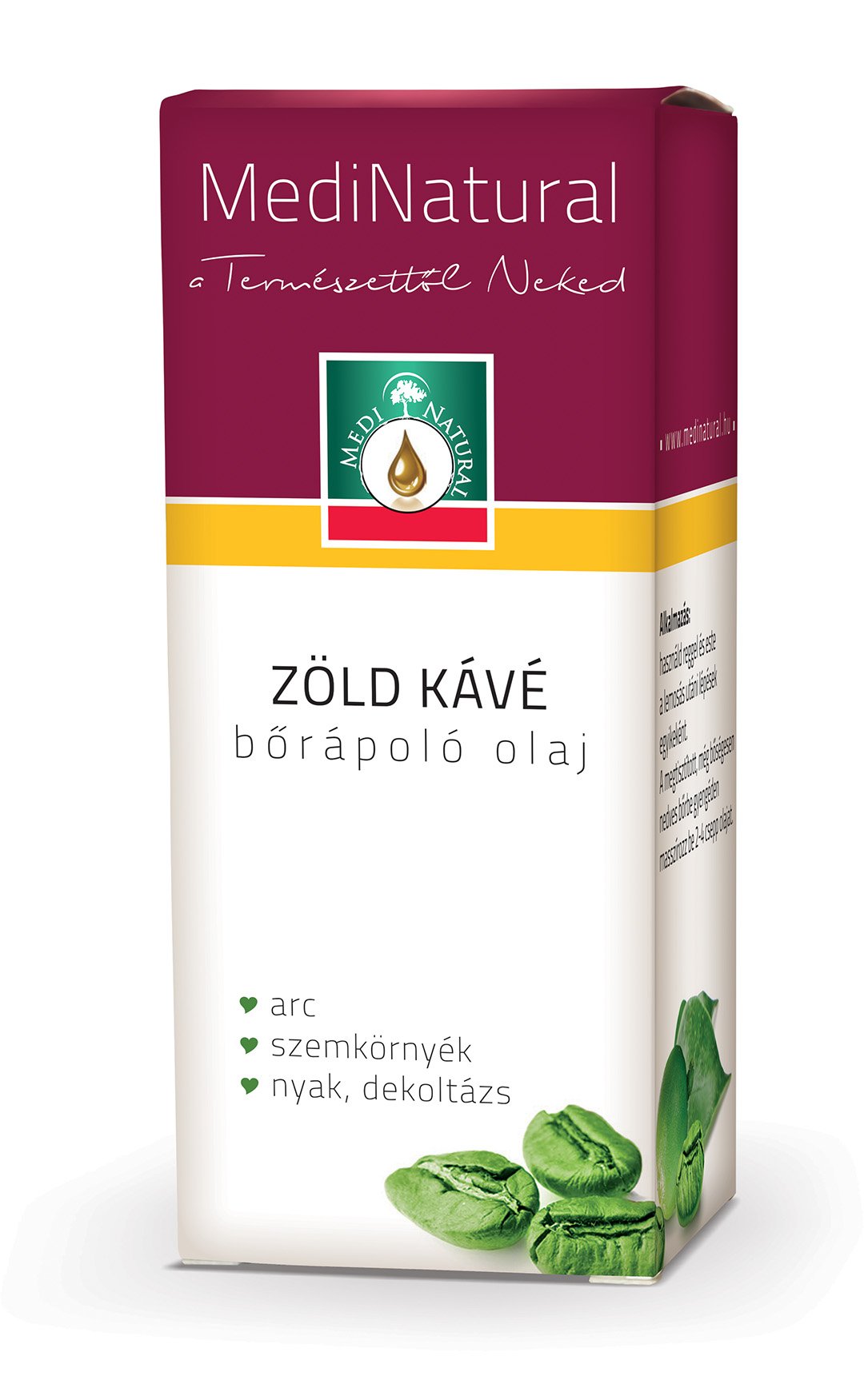 Medinatural olej na starostlivosť o pleť zo zelenej kávy 20 ml - 81232