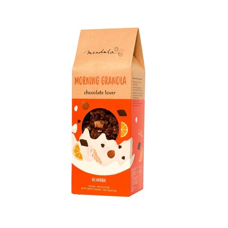Mendula Chocolate Lover Bezlepková granola pomaranč a horká čokoláda 300 g - 87074