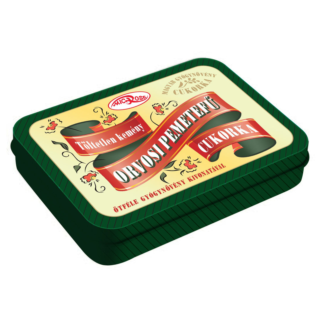 Microse kovová plechovka lekárska pemeta tráva cukríky 90 g - 85250