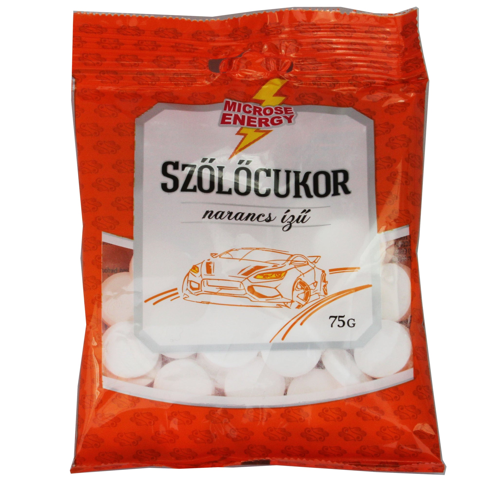 Microse glukózové tablety oranžové 75 g - 92845
