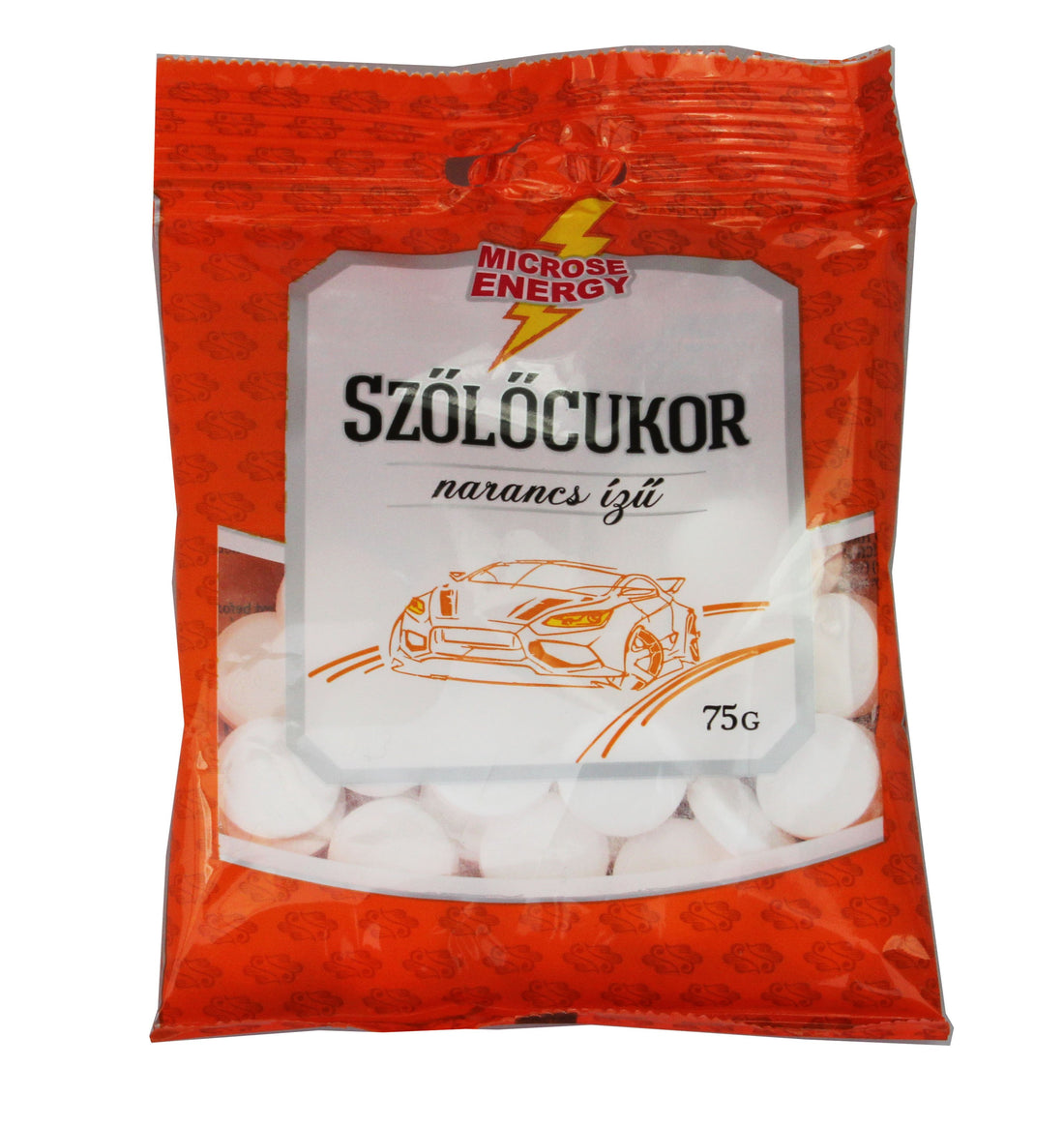 Microse glukózové tablety oranžové 75 g - 92845