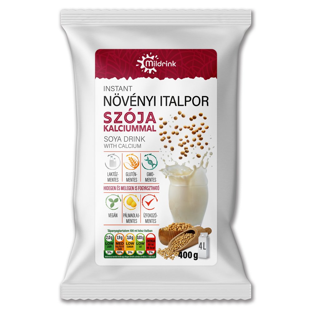 Mildrink sójový nápoj v prášku s vápnikom 400 g - 91336