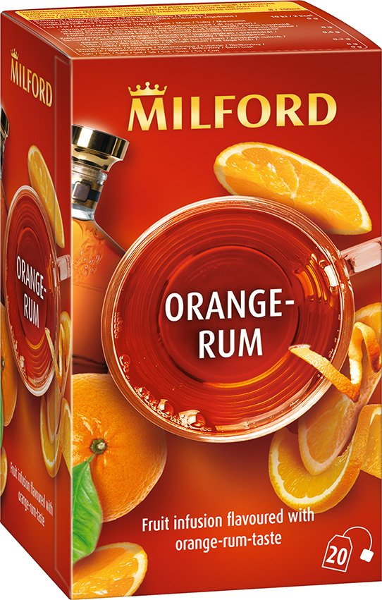 Milford ovocný čaj s príchuťou pomaranča a rumu 20x2,5g 50 g - 86727