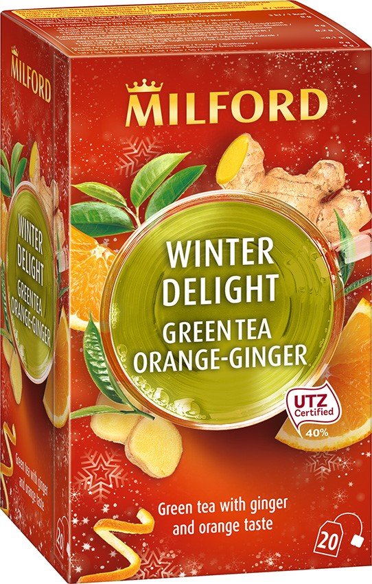 Milford winter delight zelený čaj zázvor-pomaranč 20x1,75g 35 g - 85480
