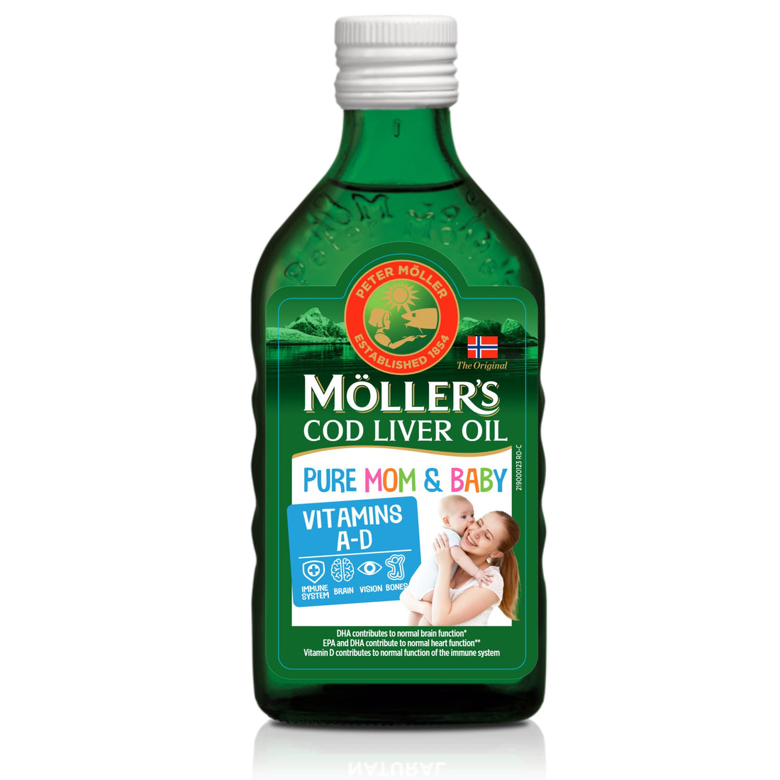 Möllers omega-3 rybí olej s vitamínom a a d pre mamičky a deti 250 ml - 97605
