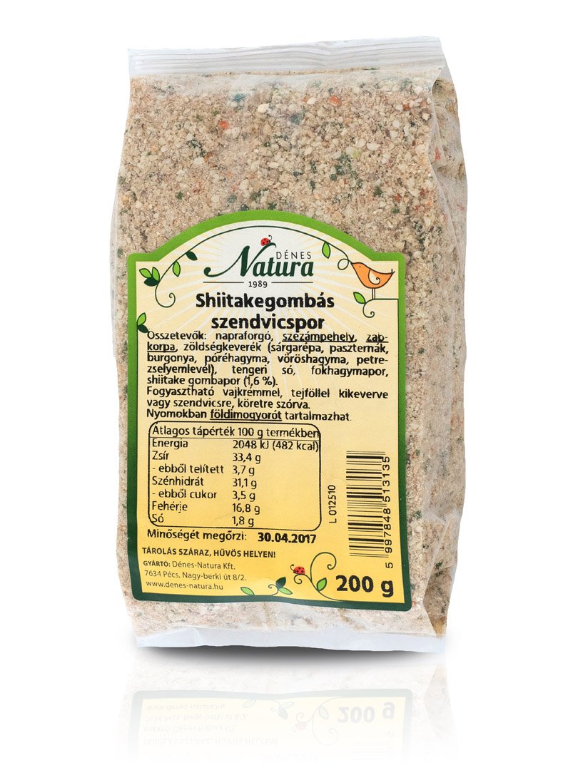 Dénes Natura sendvičový prášok z húb shiitake 200 g - 21120