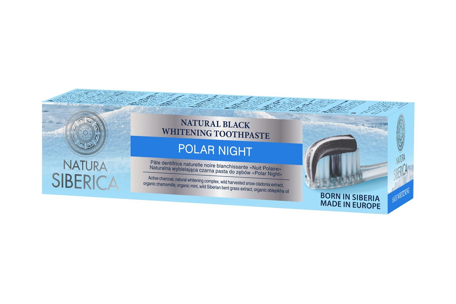 Natura siberica "polárna noc" prírodná čierna zubná pasta s bieliacim účinkom 100 g - 54234