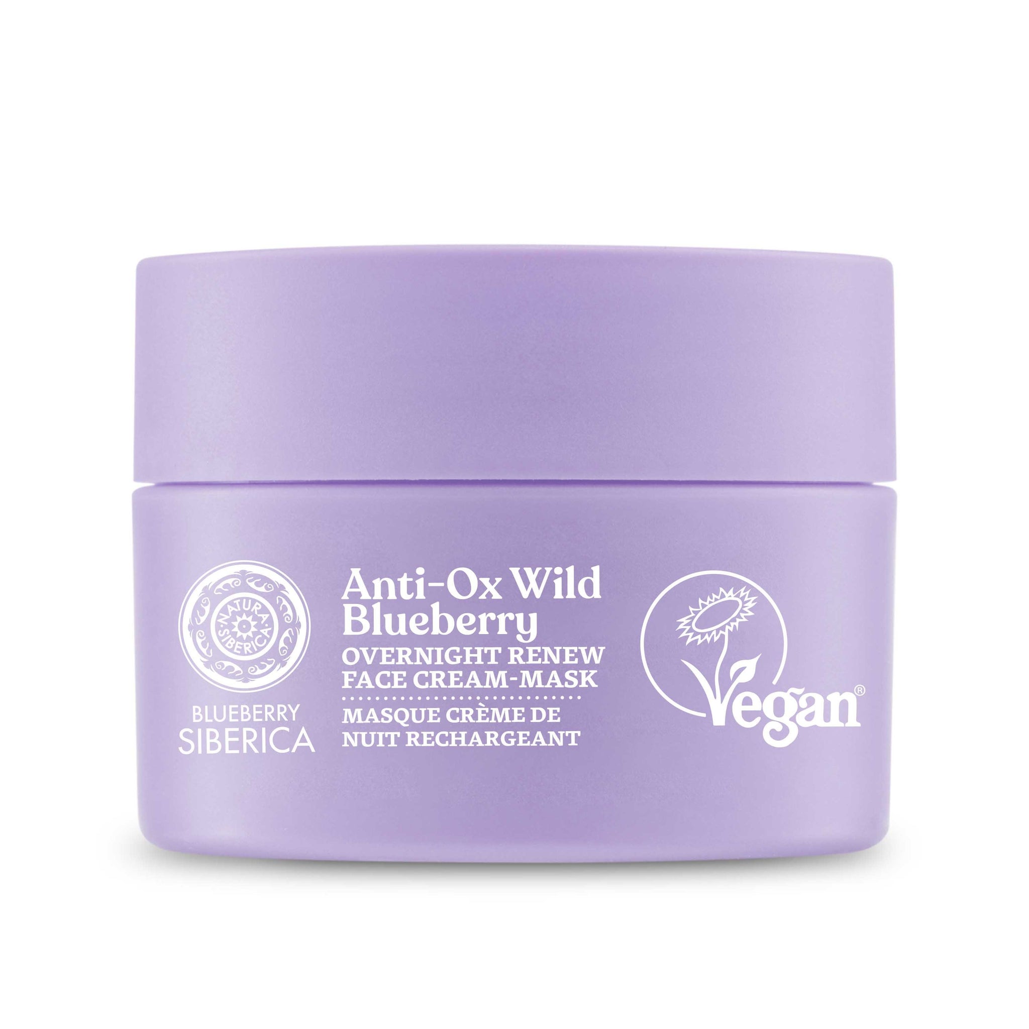 Natura siberica blueberry siberica anti-ox divoká čučoriedka omladzujúca nočná krémová maska na tvár 50 ml - 86531