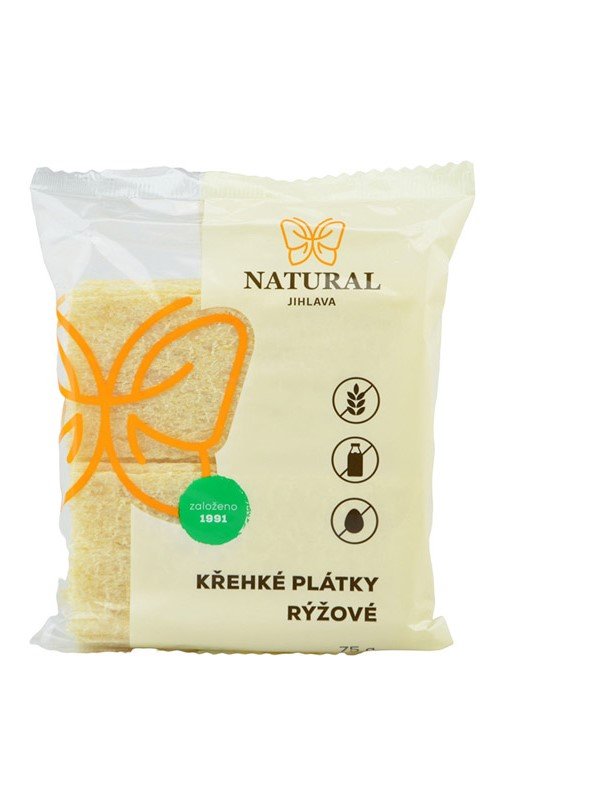 Prírodné extrudované ryžové plátky 75 g - 95505