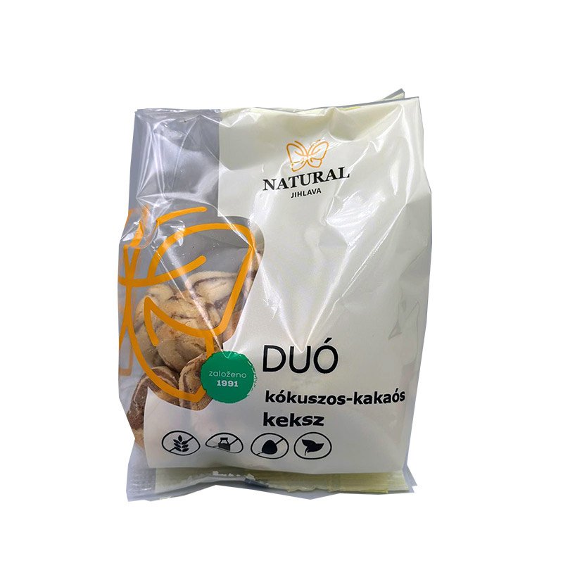 Prírodné bezlepkové duo sušienky s kokosom a kakaom 150 g - 96616
