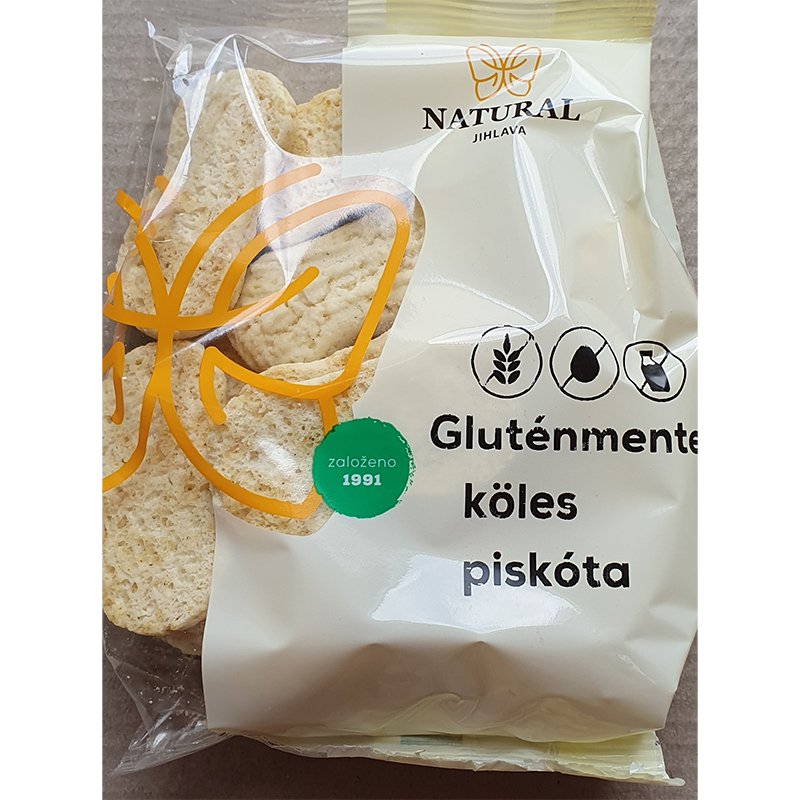 Natural bezlepkový piškóty  z prosa 150 g - 59596