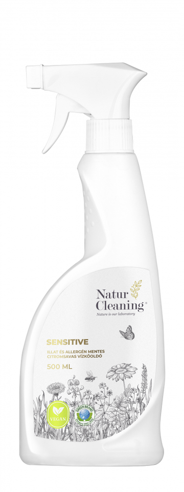Naturcleaning citrónový roztok s citrónovou kyselinou bez alergénov s citrónovou vôňou 500 ml