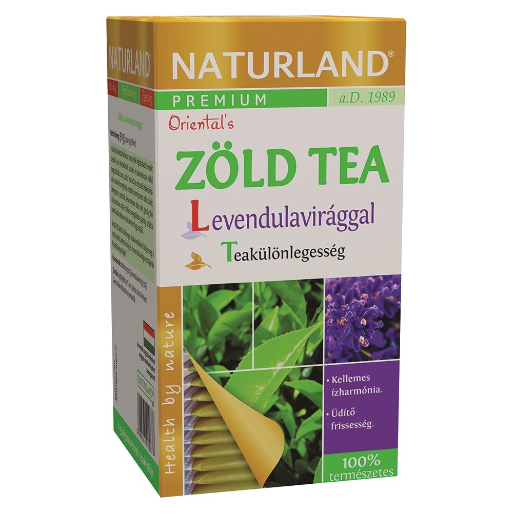 Naturland prémiový zelený čaj s levanduľovými kvetmi 30 g - 54700