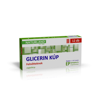 Naturland glycerínové čapíky pre dospelých 2500mg 12 kusov - 96373