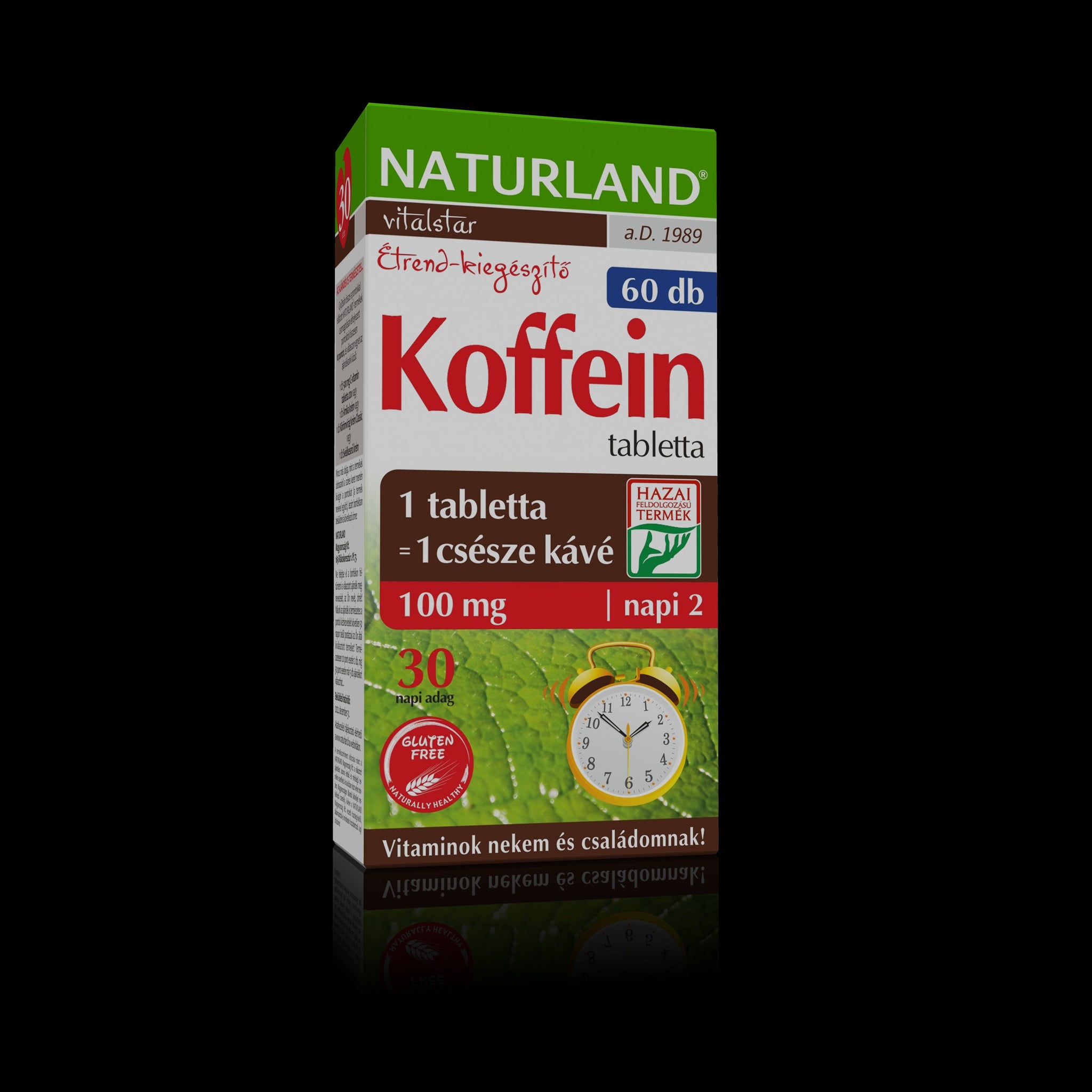 Naturland kofeínové tablety 60 tabliet - 17823