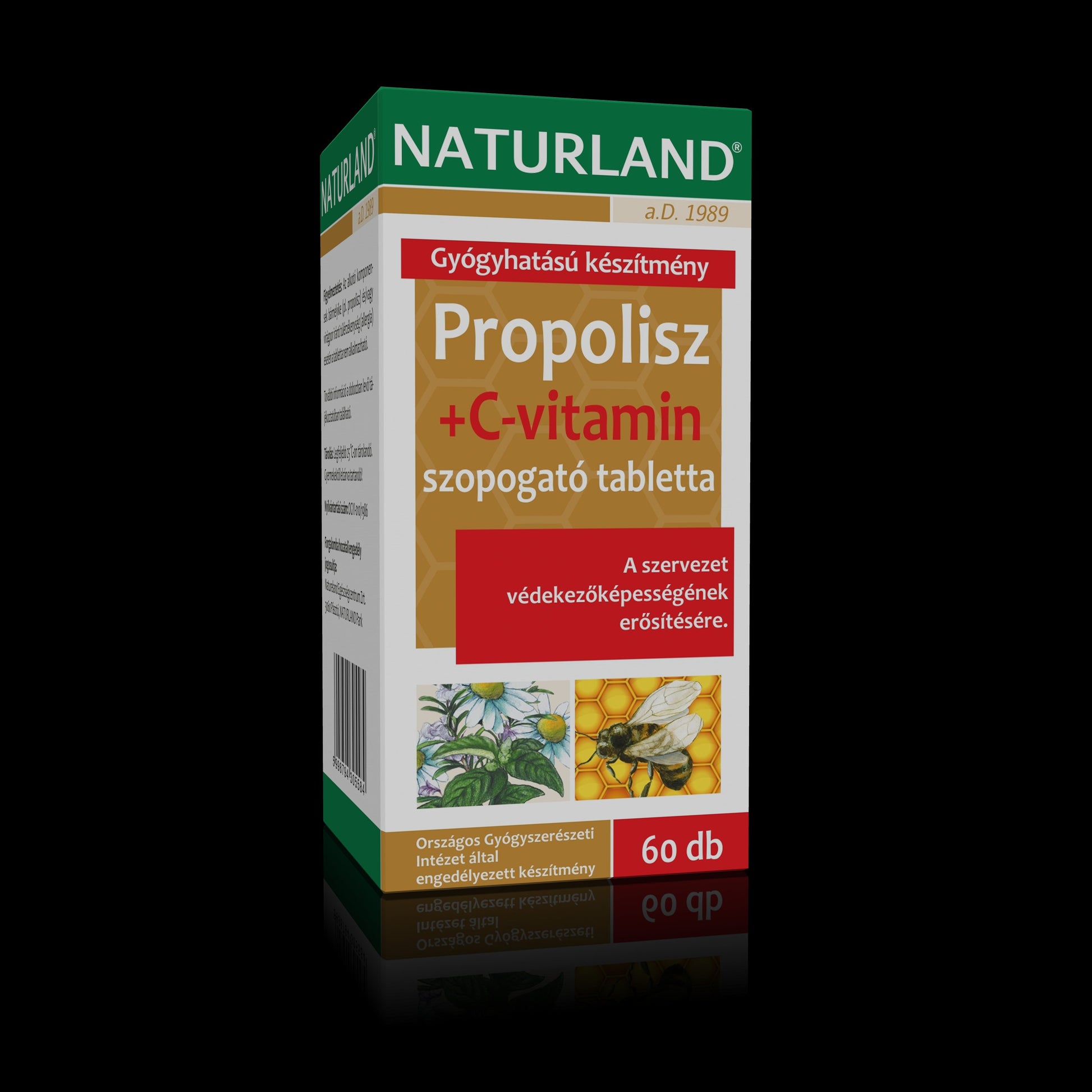 Naturland propolis + vitamín C tablety 60 kusov - 21936
