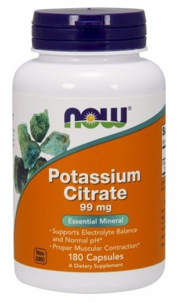 Now Potasium citrát , ako chlorid draselný  180 kapsúl - 92479