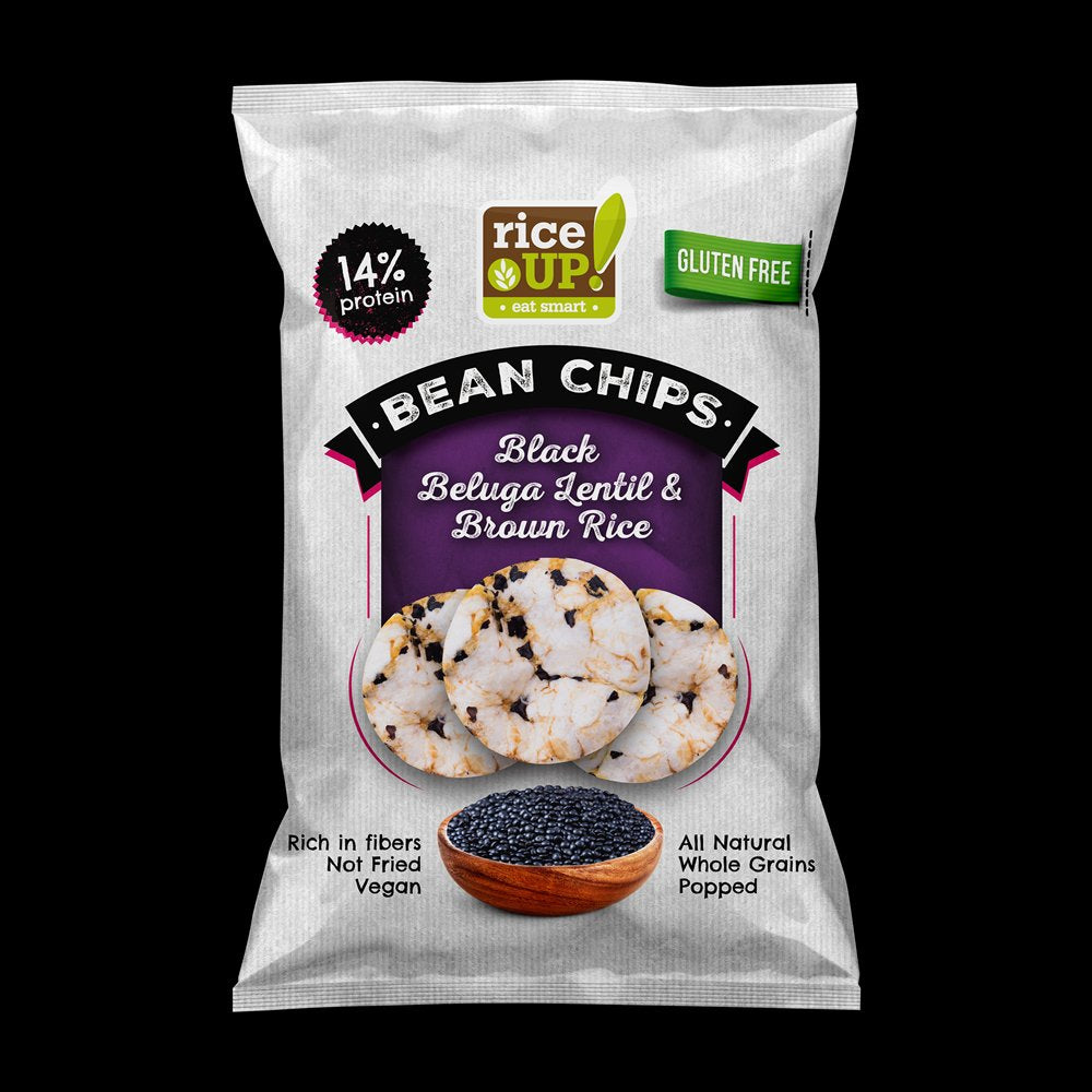 Rice Up proteínové lupienky s čiernou šošovicou beluga 60 g - 56582