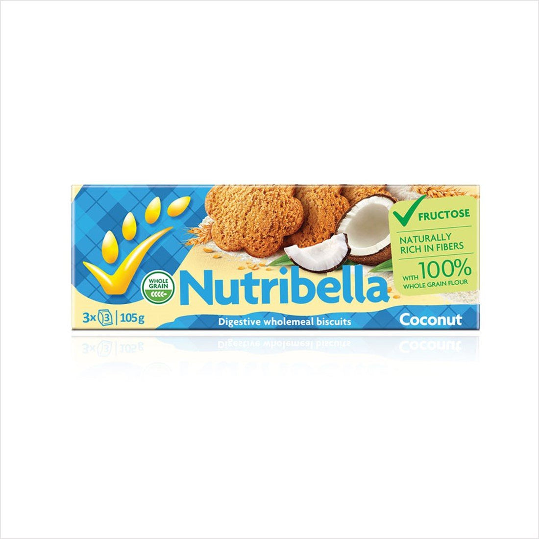 Nutribella sušienky s fruktózou a kokosom 105 g - 48601