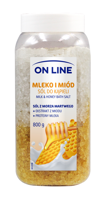 On Line soľ do kúpeľa s mliekom a medom 800 g - 94739