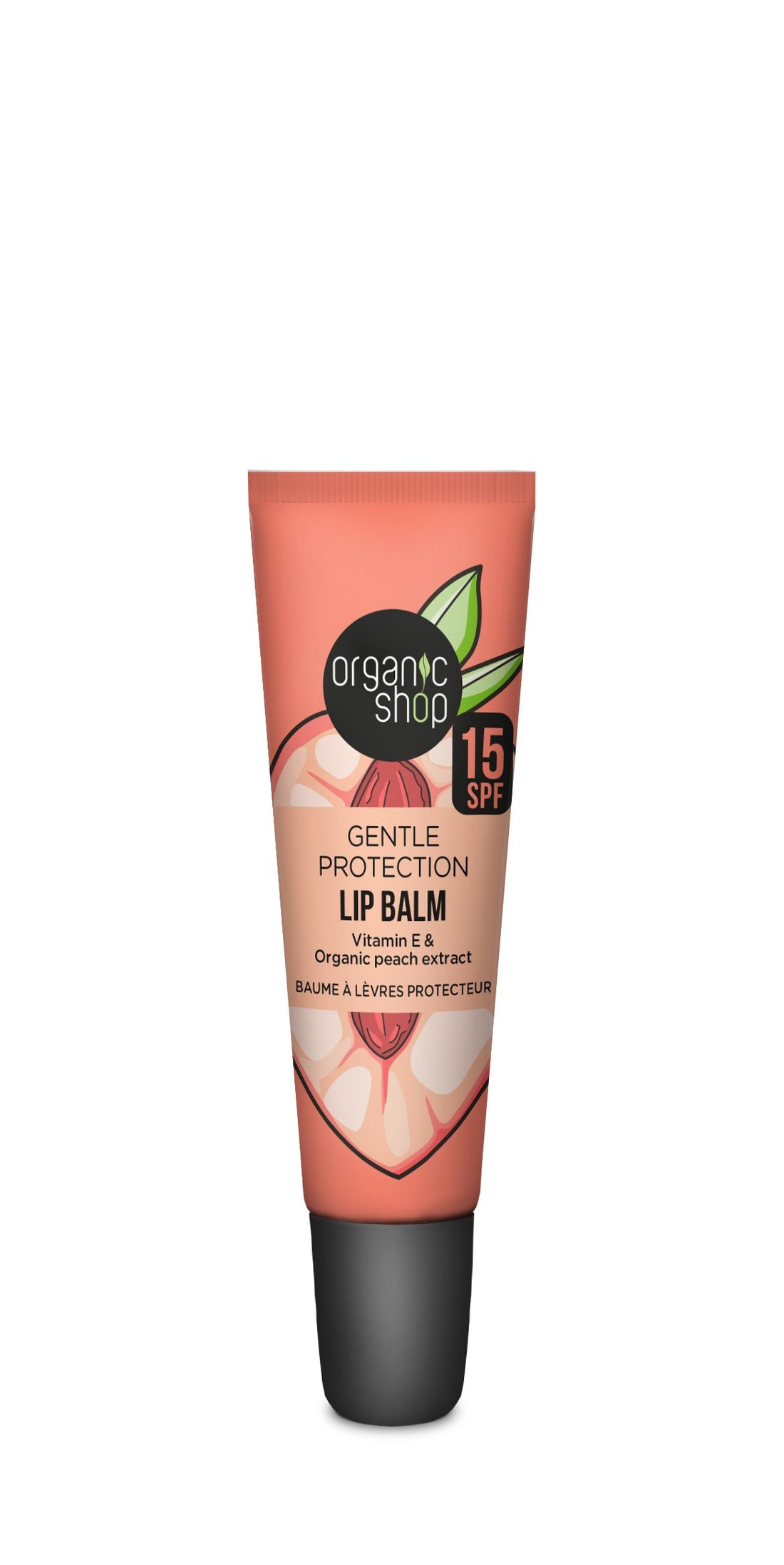 Organic Shop organický balzam na pery  s marhuľovým extraktom s vitamínom E spf 15, s 10 ml - 93958