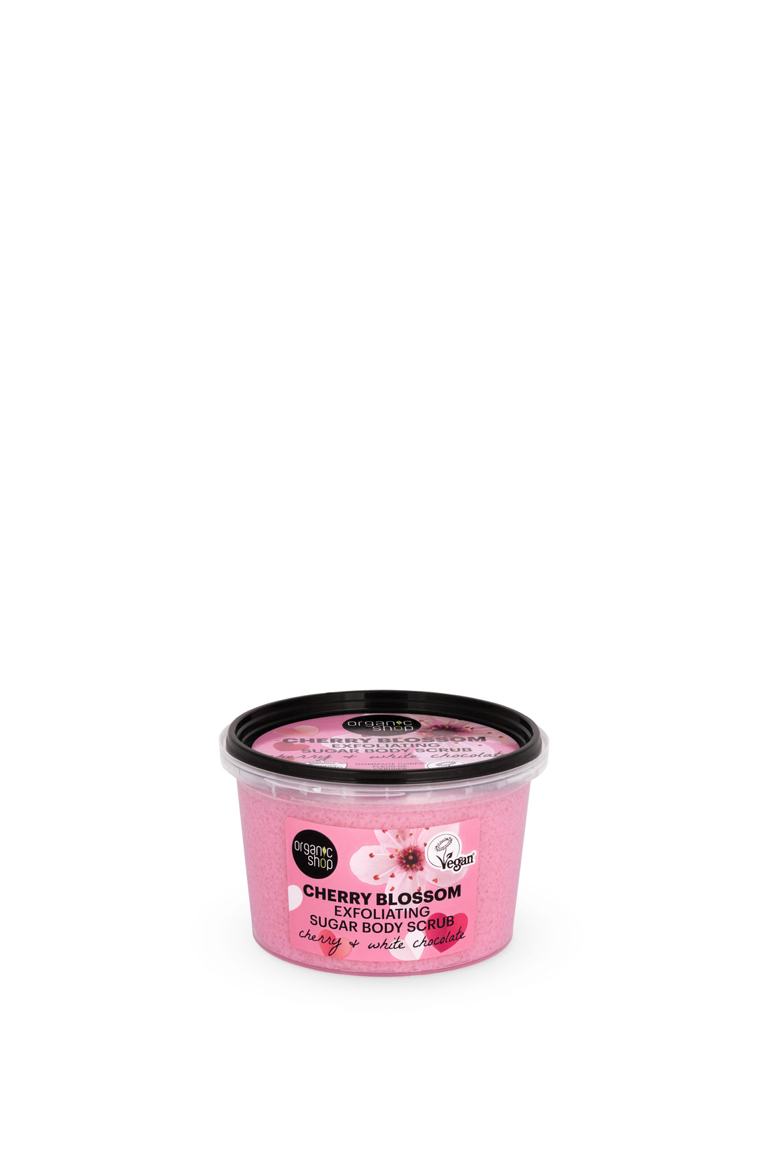 Organic Shop organický cukrový telový peeling s čerešňami a bielou čokoládou 250 ml - 96014
