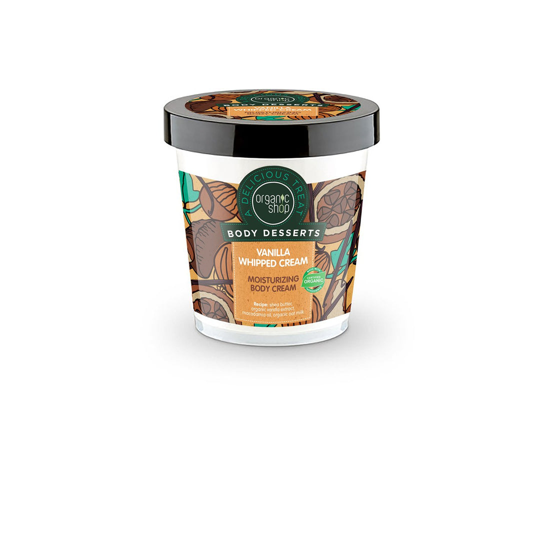 Organic Shop organické vanilkové hydratačné telové mlieko 450 ml - 55303