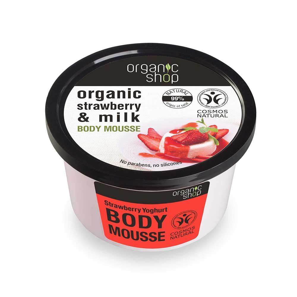 Organic Shop organické jogurtové telové mlieko s jahodami 250 ml - 55291