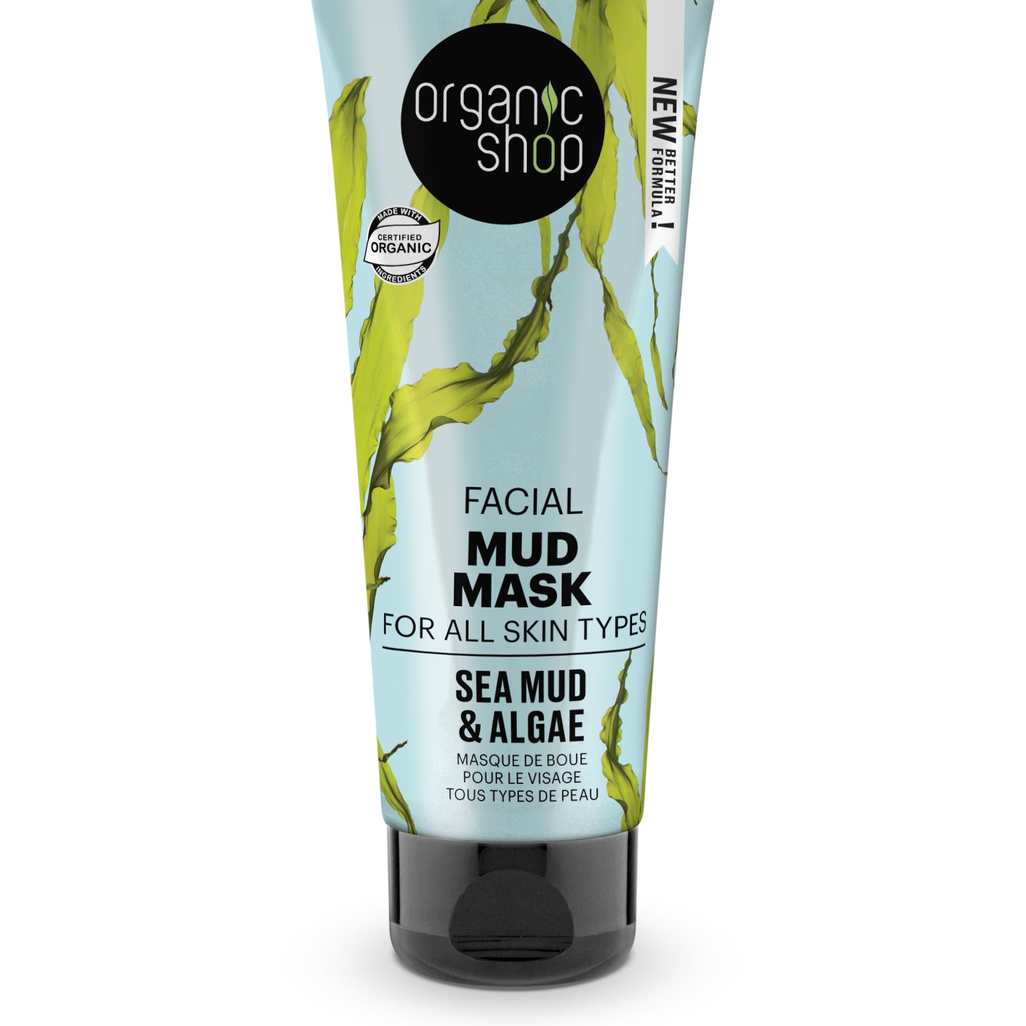 Organic Shop organická maska na tvár s morským bahnom a riasami 75 ml - 90482