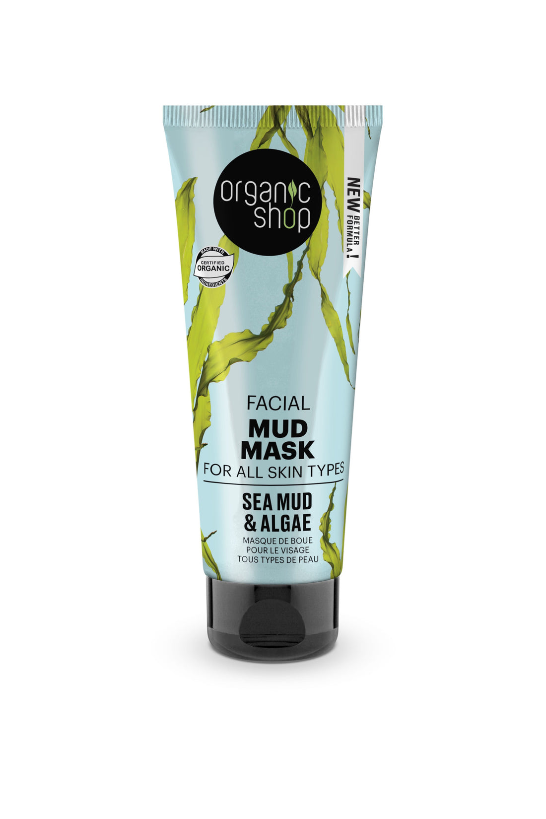Organic Shop organická maska na tvár s morským bahnom a riasami 75 ml - 90482