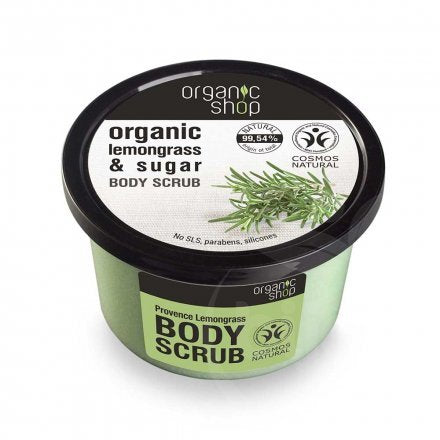 Organic Shop organický cukrový telový peeling s citrónovou trávou 250 ml - 57414