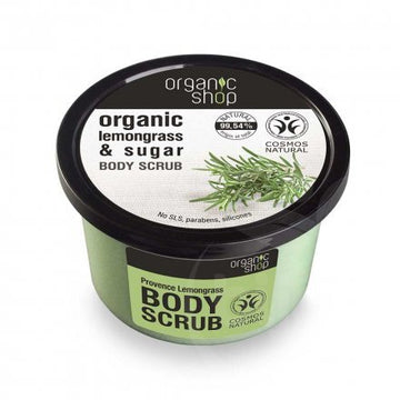 Organic Shop organický cukrový telový peeling s citrónovou trávou 250 ml - 57414