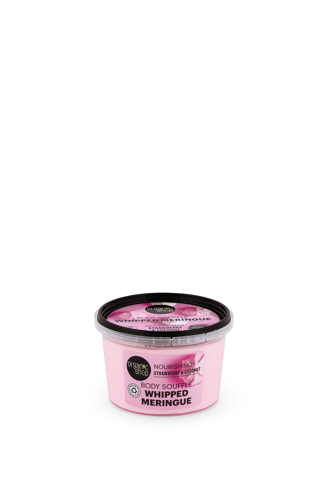 Organic Shop organické vyživujúce telové suflé "bezé" s jahodami a kokosom 250 ml - 96015