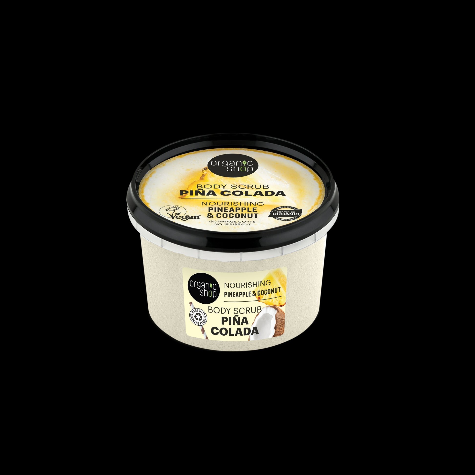 Organic Shop organický cukrový telový peeling s výživným ananásom a kokosom 250 ml - 93950